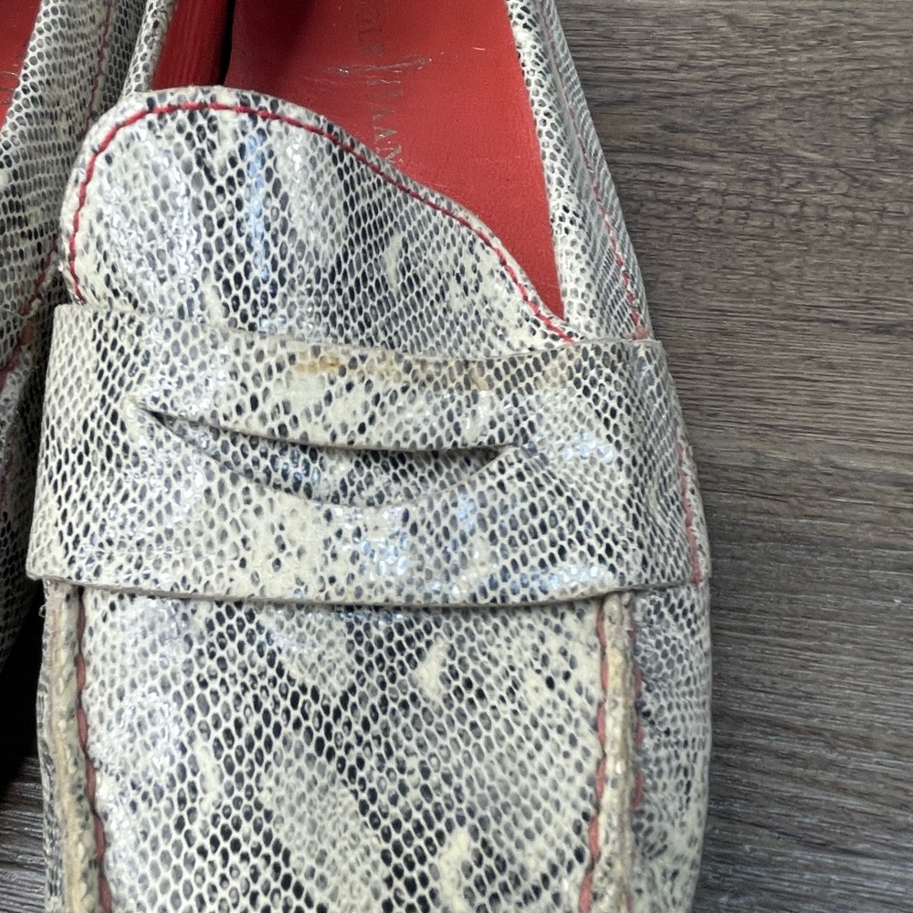 Cole Hann Air Shoes Women’s Driving Penny Loafers Snake Print Leather, 8 1/2 - Picture 8 of 11
